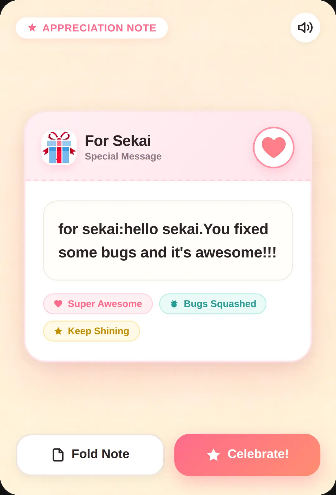 A Note For Sekai🎁🏁🎊 cover