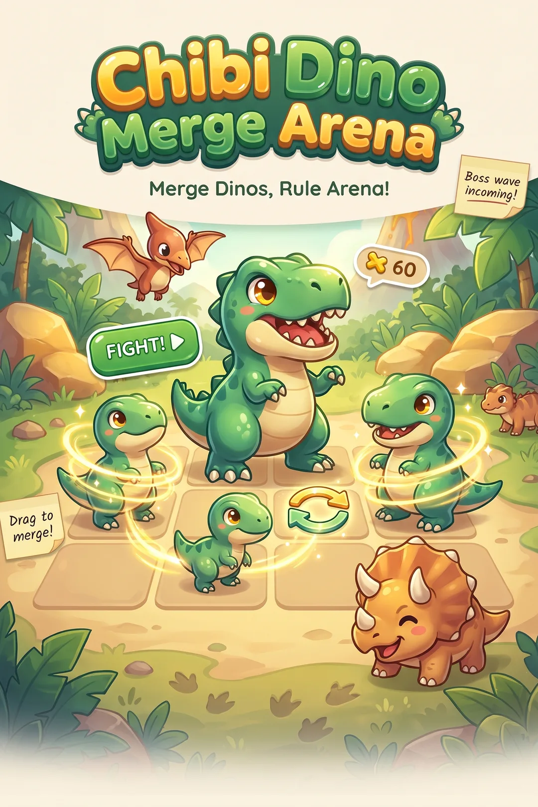 Chibi Dino Merge Arena