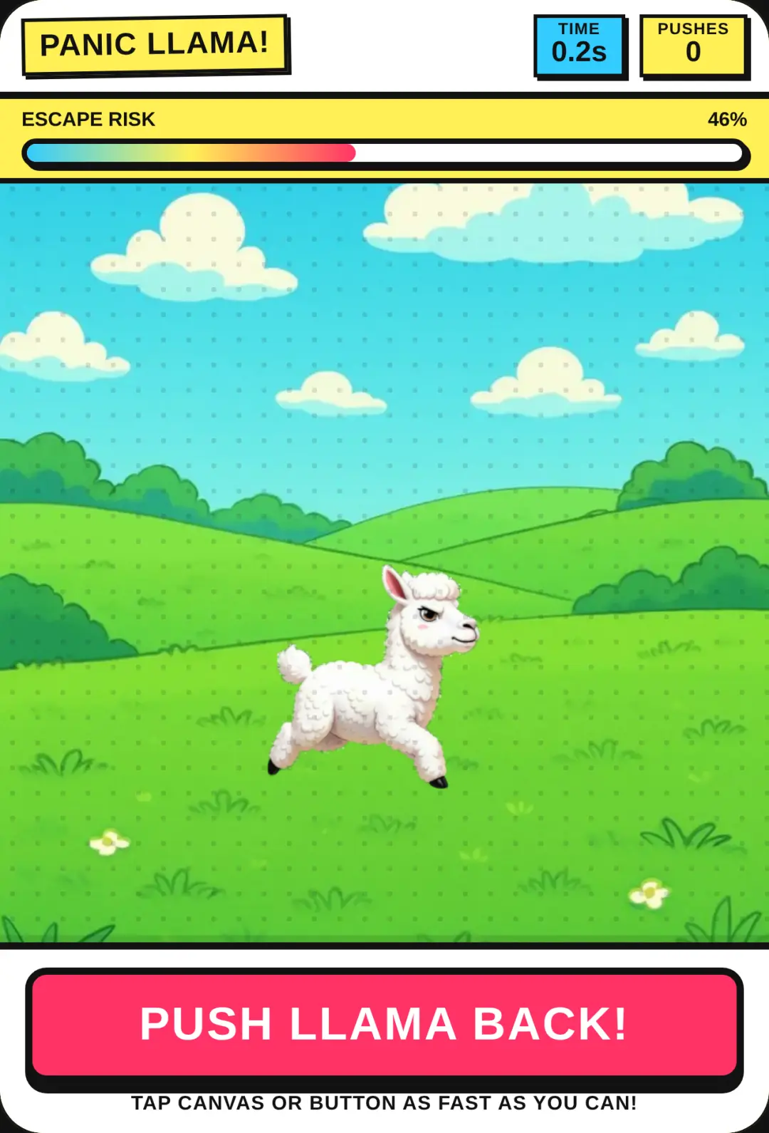 Panic Llama - Runaway Tap Game cover