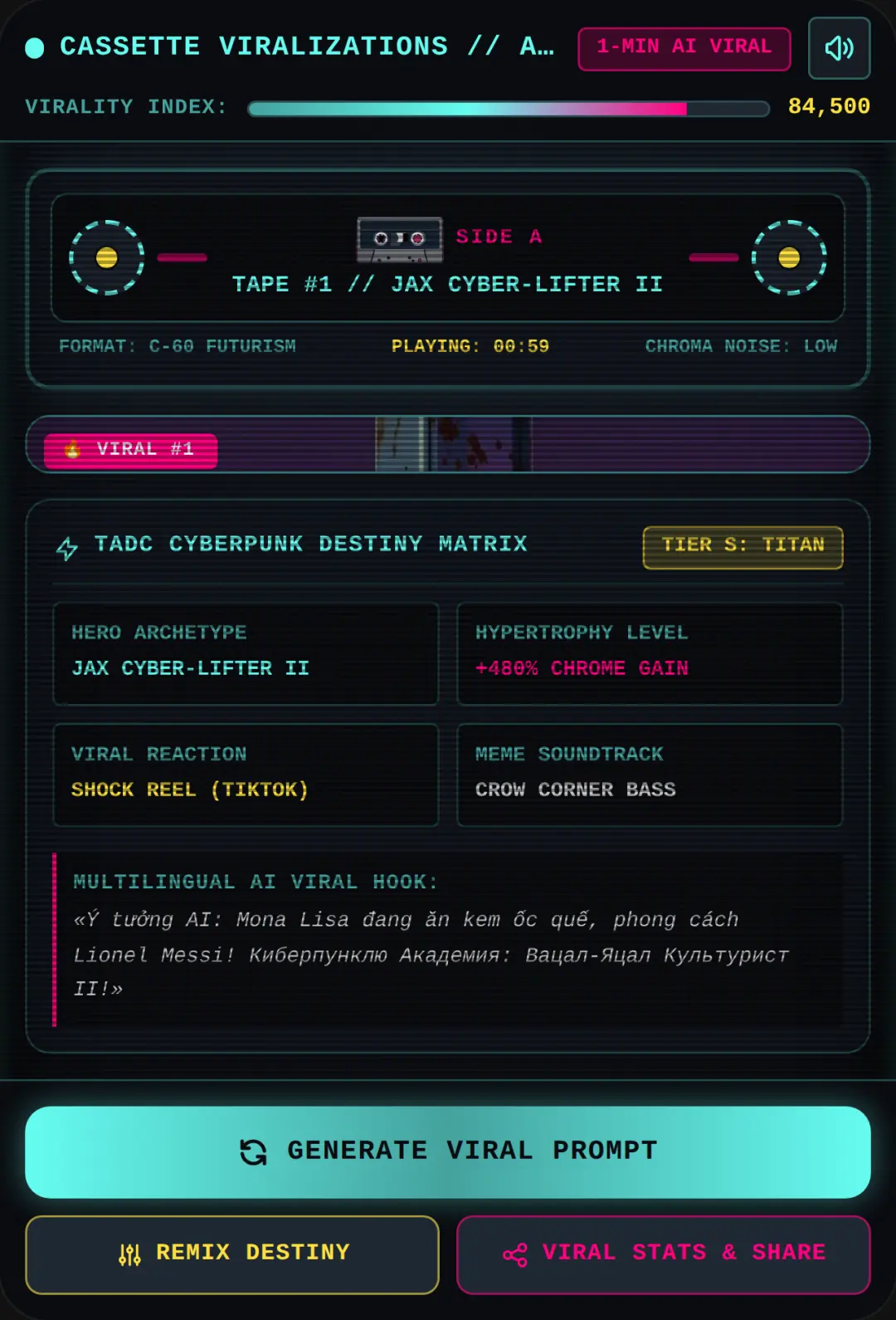 Cassette Futurism Viral AI Terminal cover