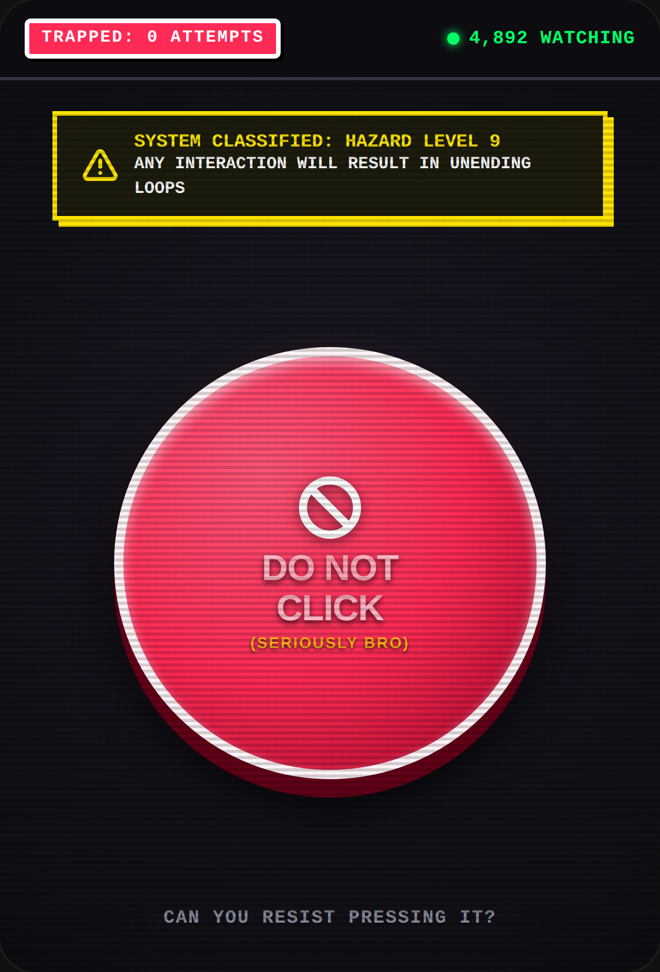 Do Not Click The Button cover