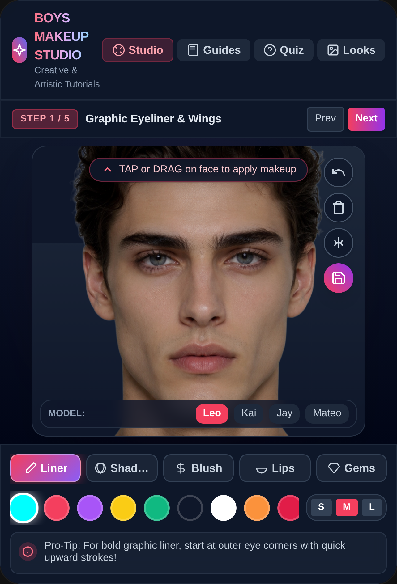 Boys Makeup Studio & Guide cover