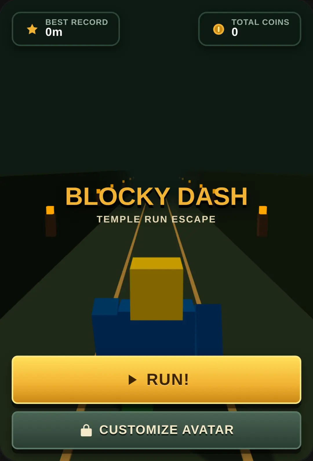 BLOCKY TEMPLE DASH cover