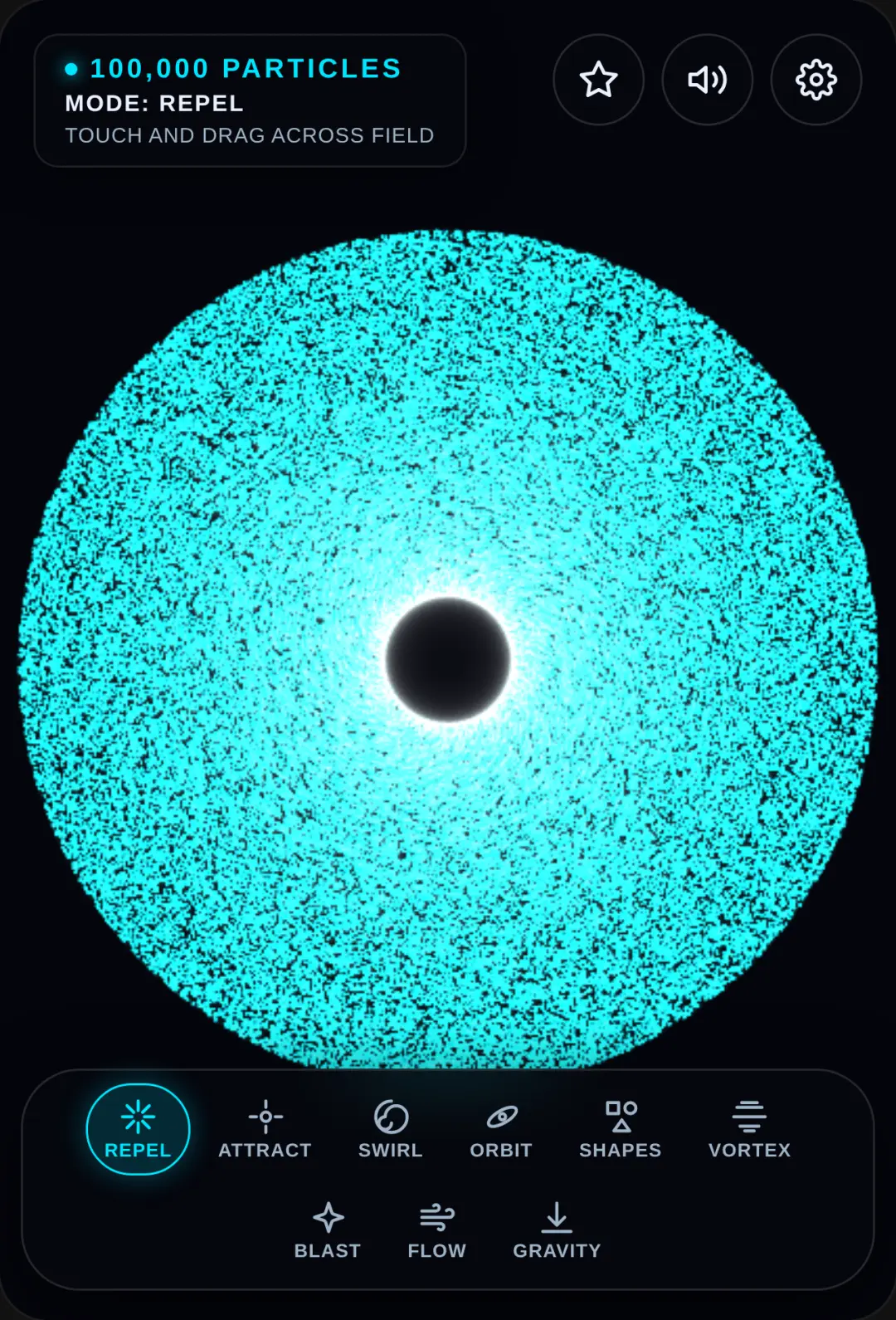 Cosmic Swarm · 100,000 Particles