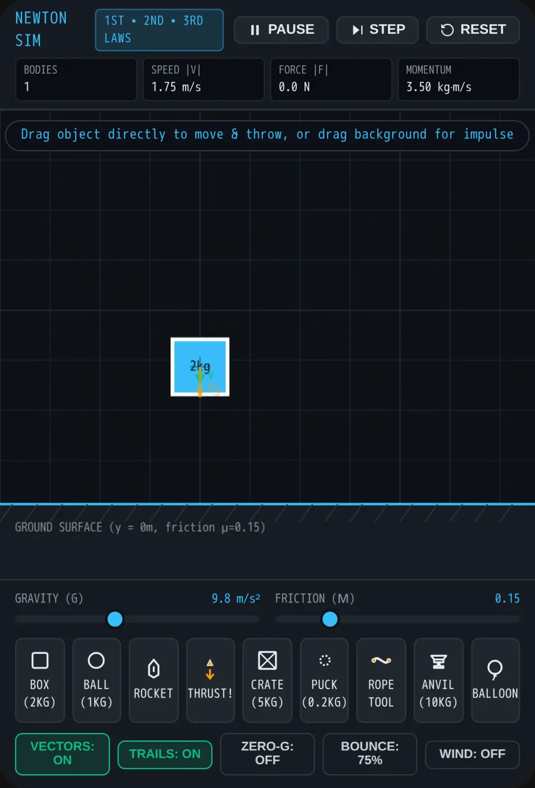 Newton Laws Simulator cover