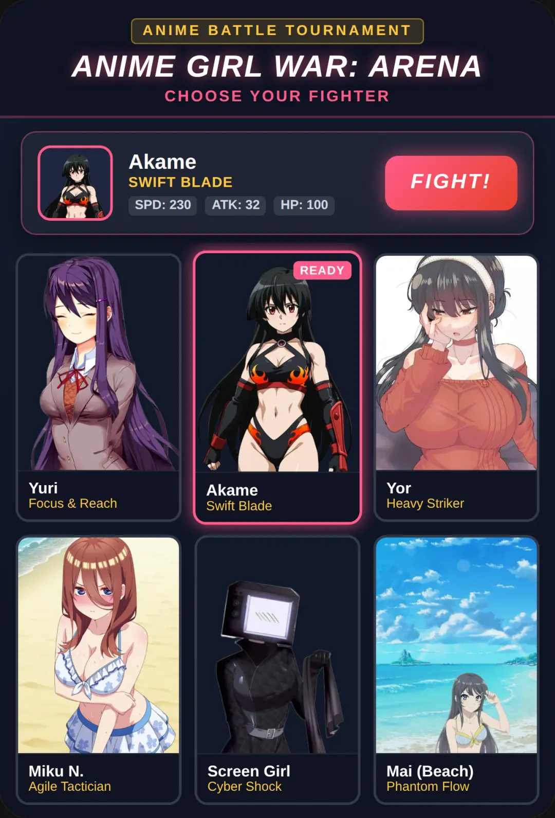 Anime Girl War: Survival Arena cover