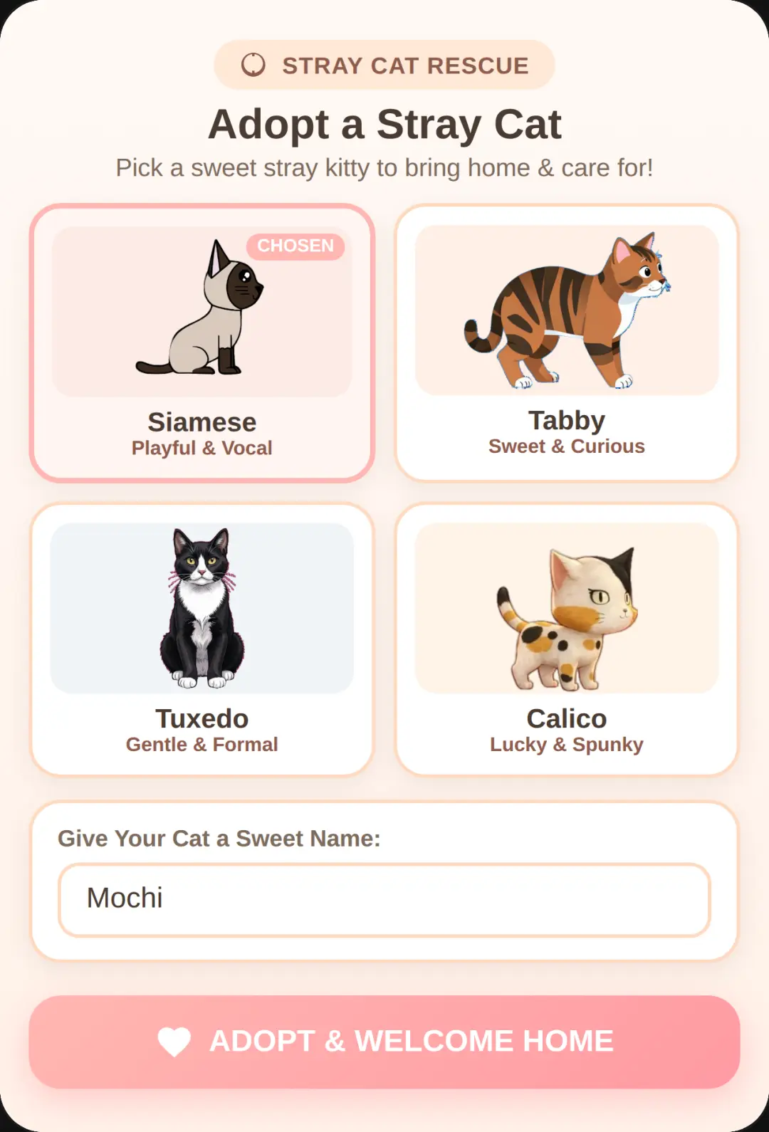 Adopt a Stray cat! cover