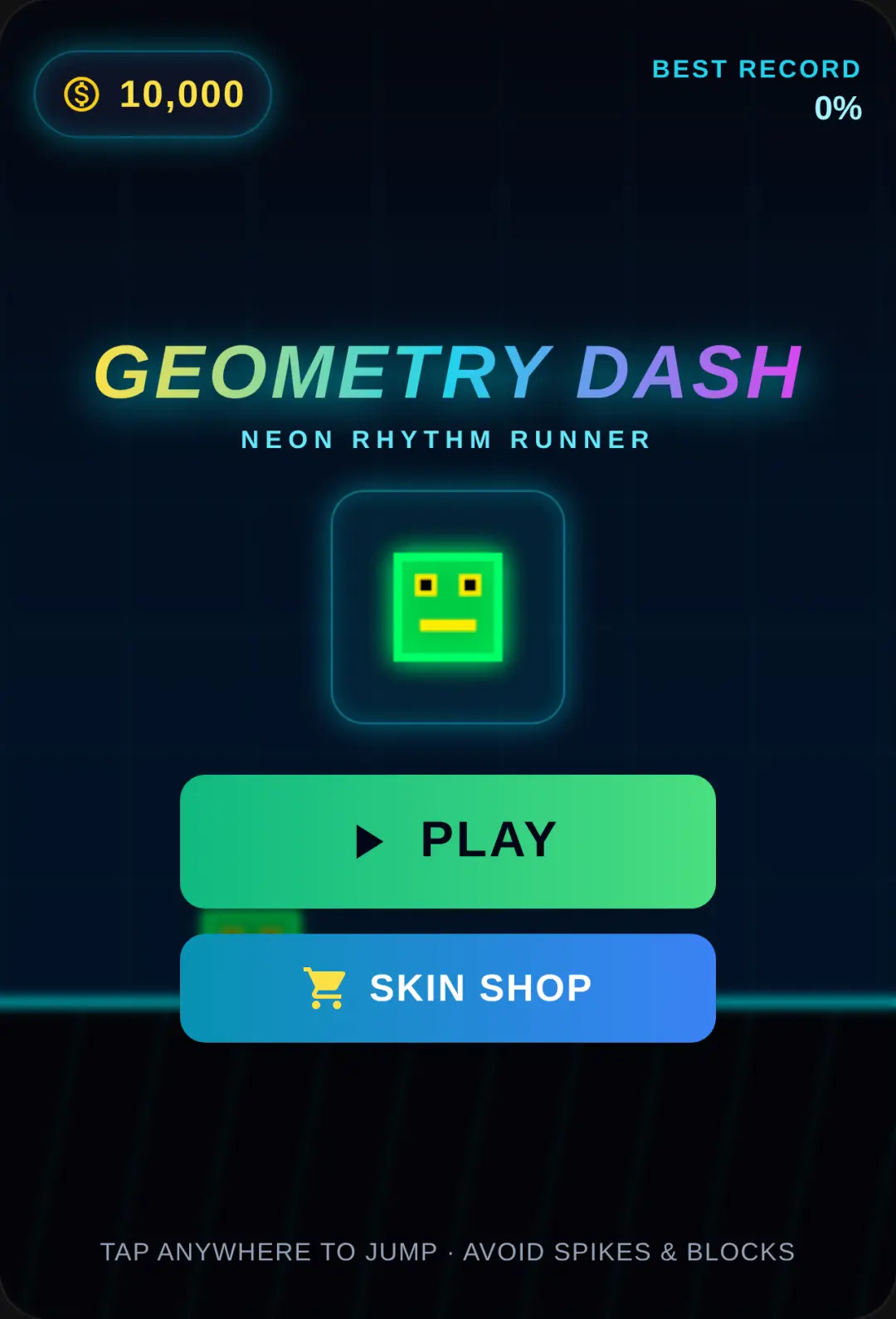 Geometry Dash - Neon Cube cover
