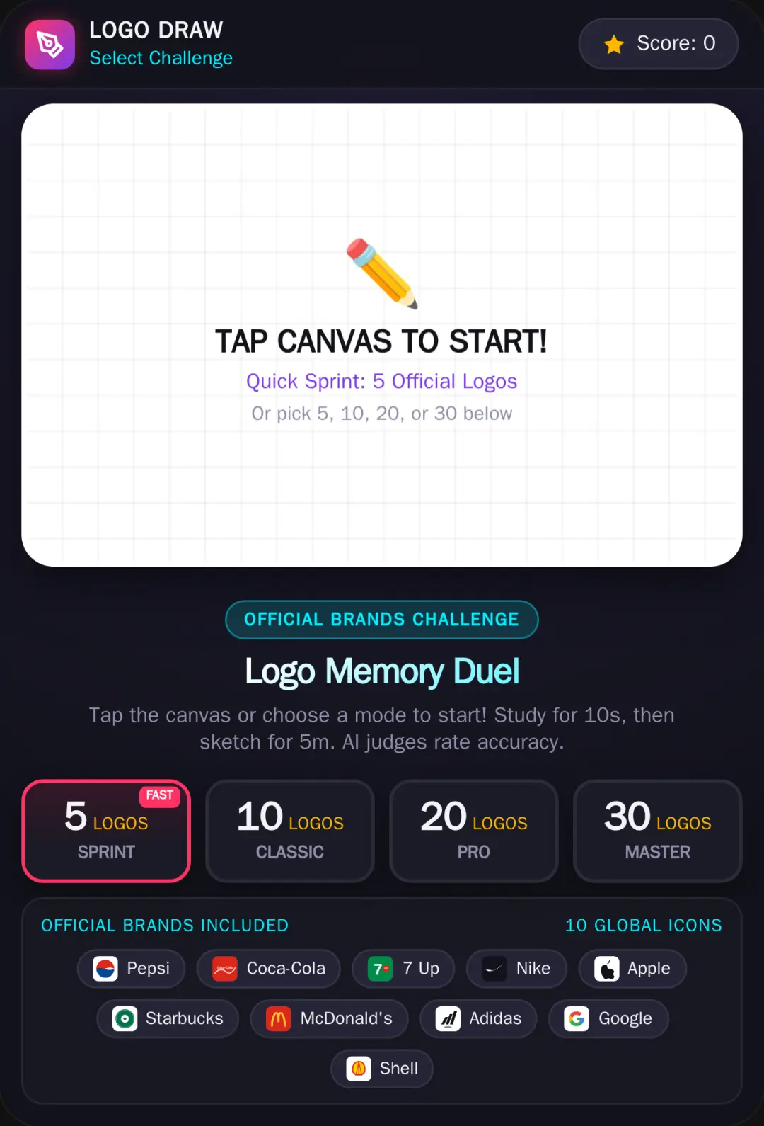 Fun Logo Memory game cover