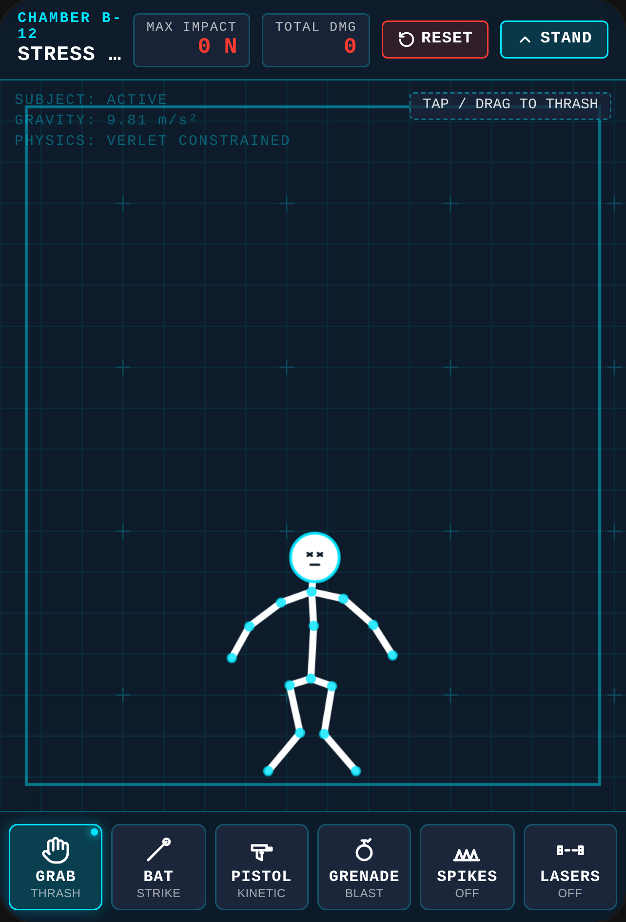 Stick Figure Sandbox Test Chamber