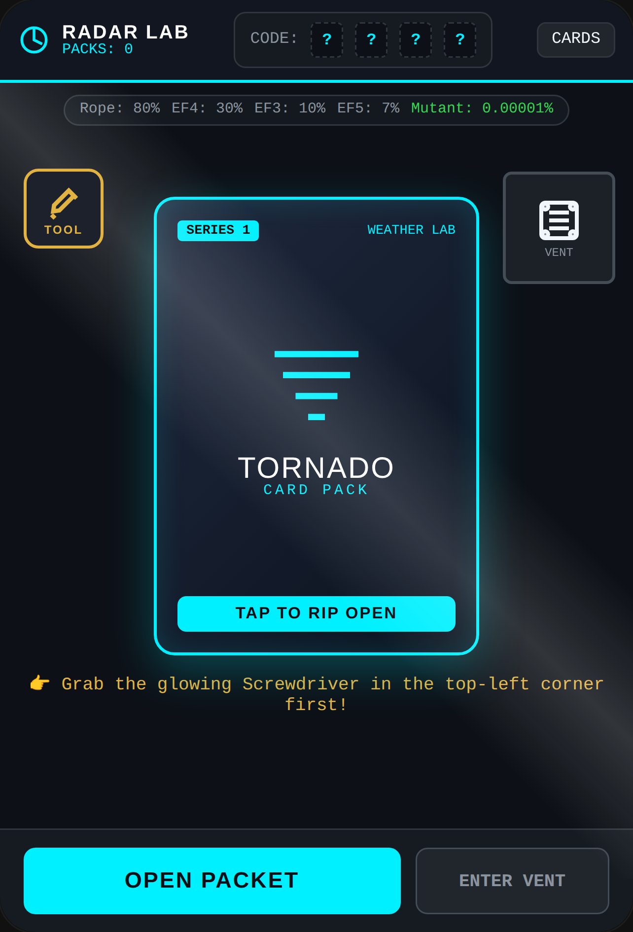 Tornado Card Packets and The Secret Vault cover
