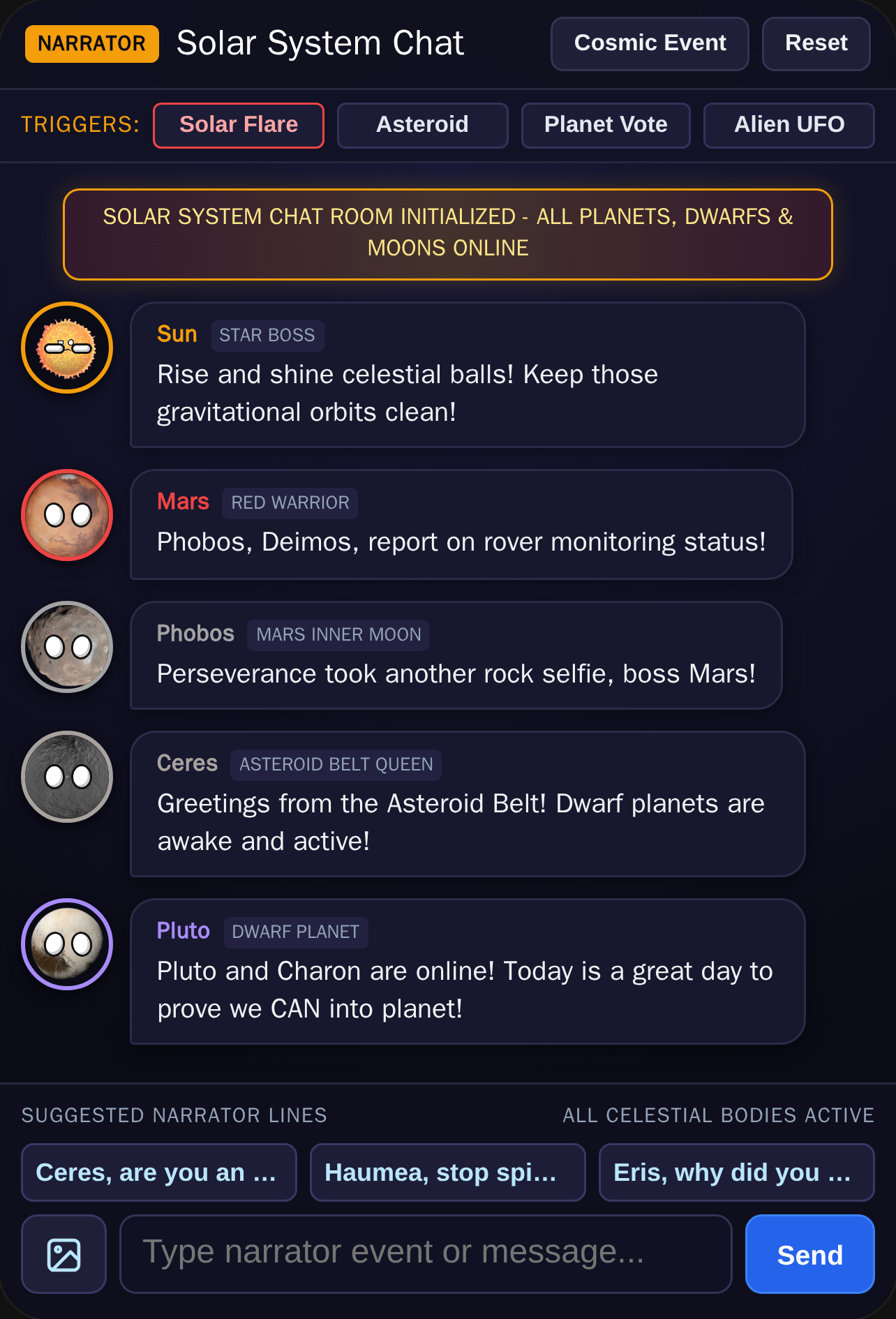 Planetball Solar Chat (Copy & Paste and higher character limit) cover