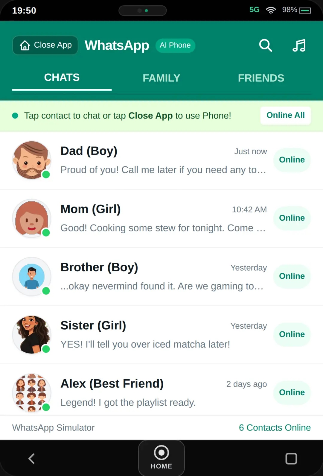 Family and Friends Chat - Smartphone cover