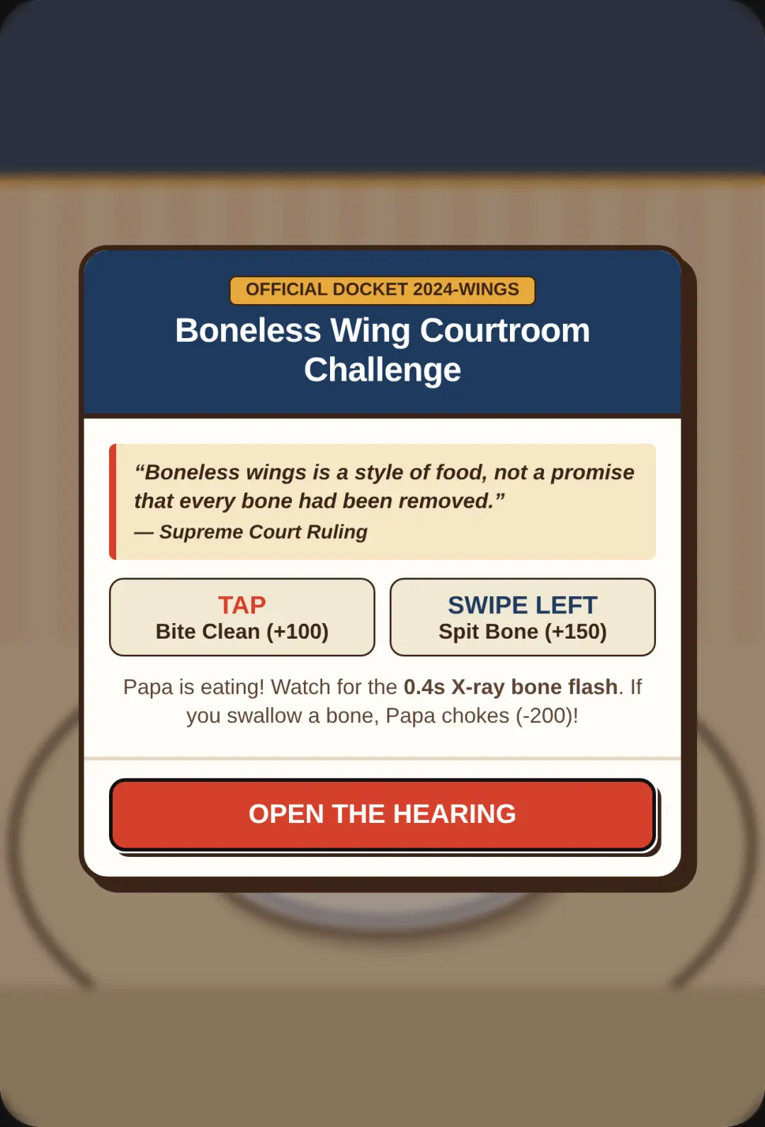 Boneless Wing Courtroom Challenge cover