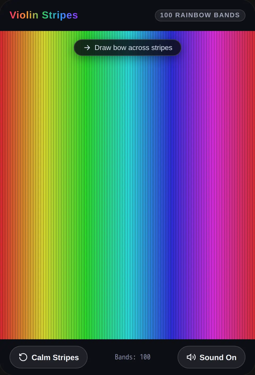 100 Rainbow Violin Stripes cover