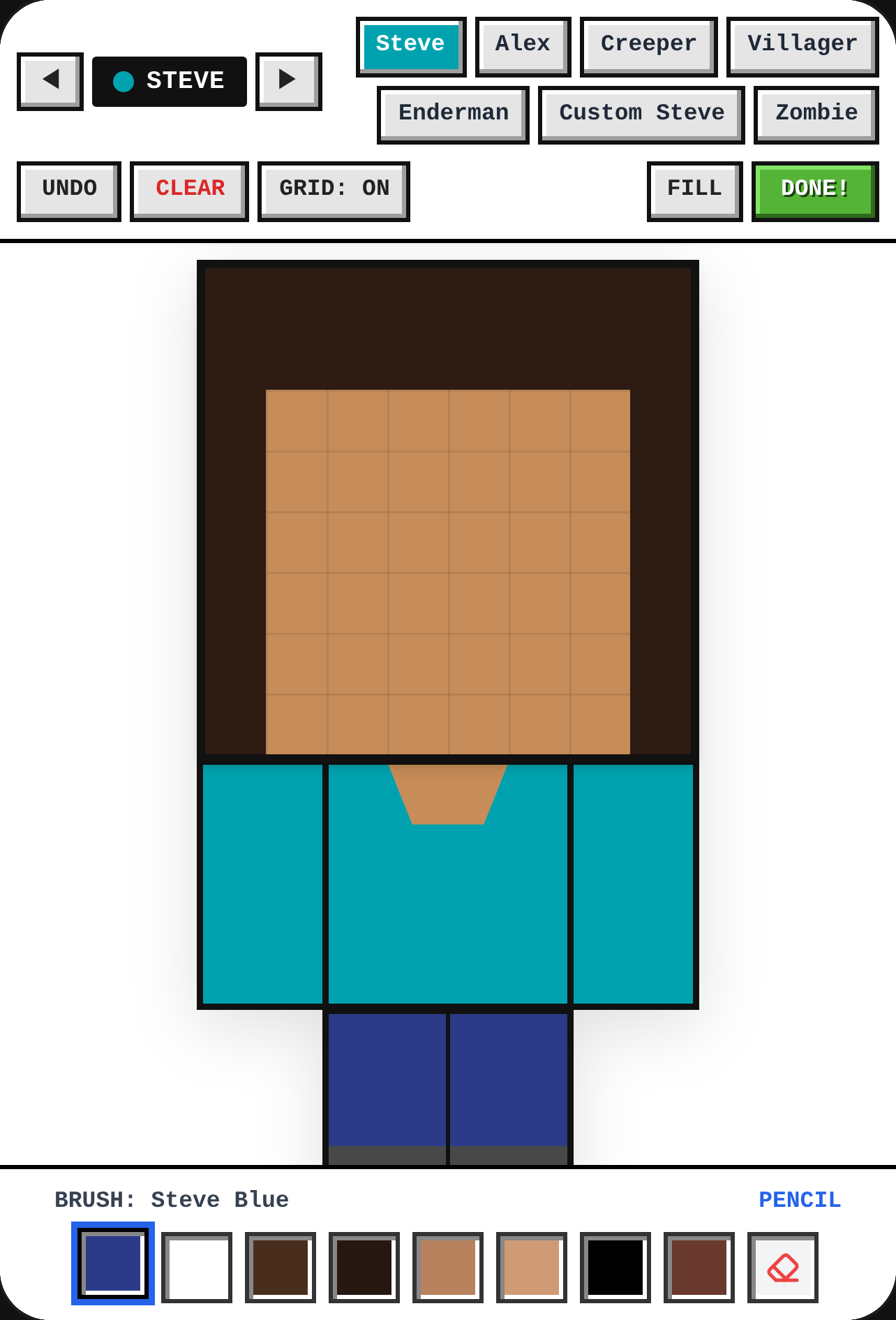 Draw Minecraft Face cover