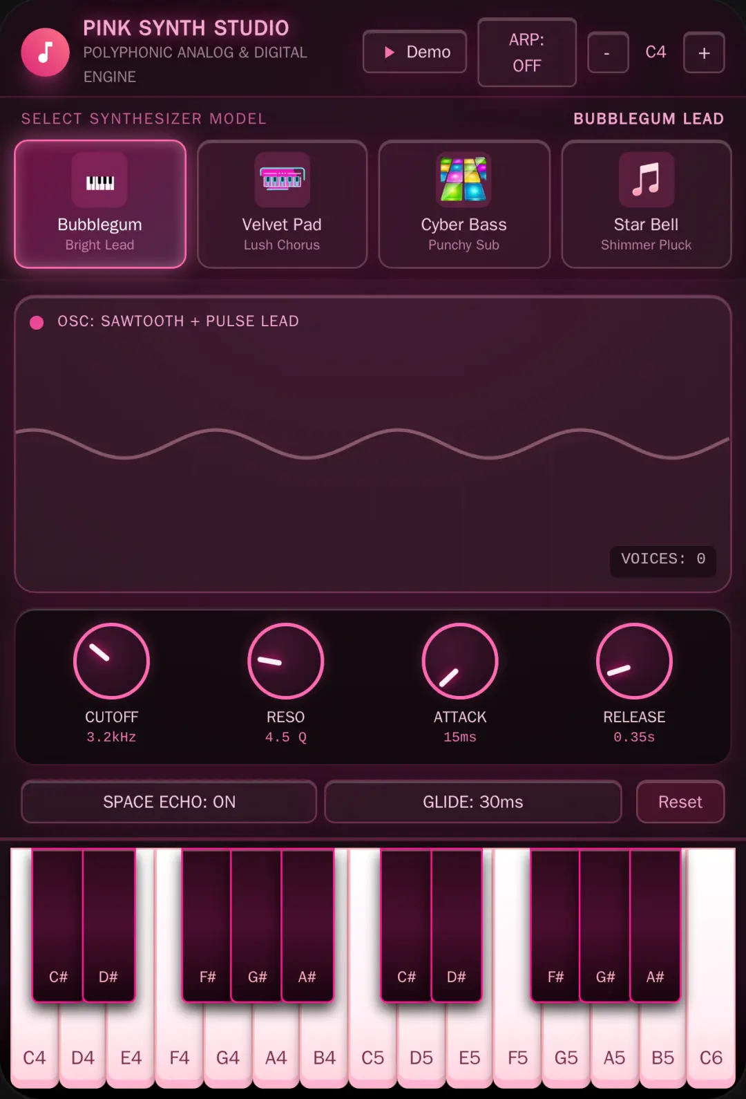 Pink Dream Synthesizer Studio cover