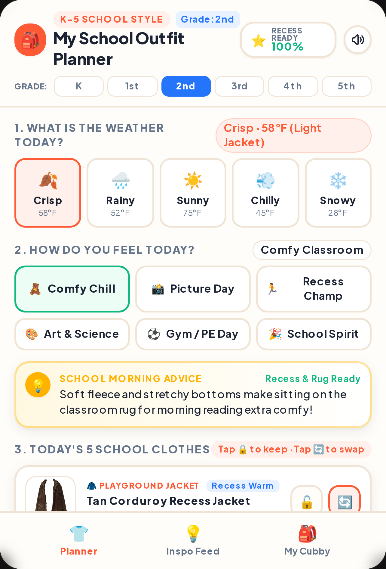 School Outfit Planer (K-5) cover