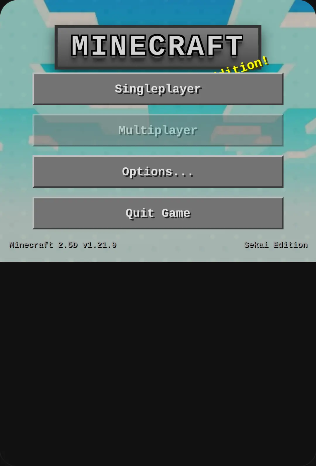 Minecraft 2.5D cover