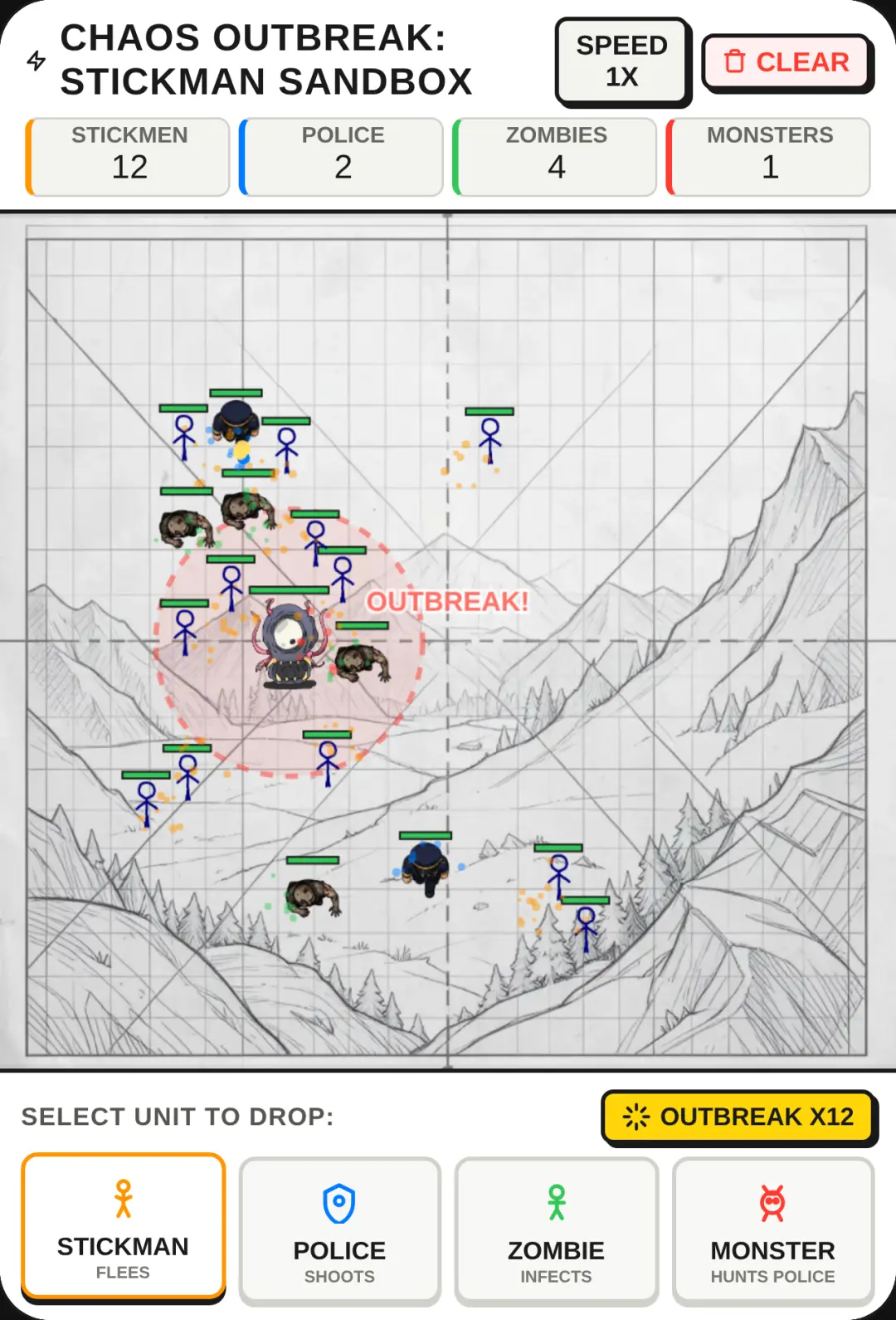 Chaos Outbreak: Stickman Sandbox cover