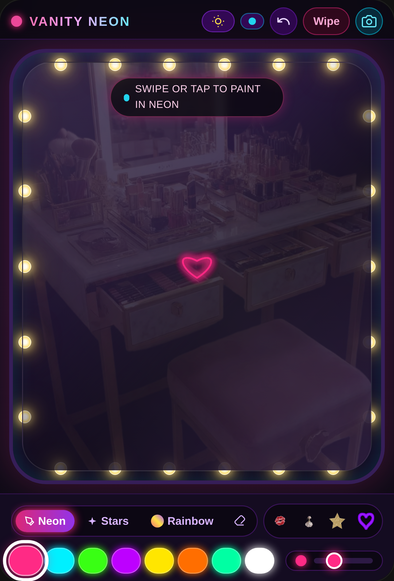 Vanity Neon Mirror Canvas cover