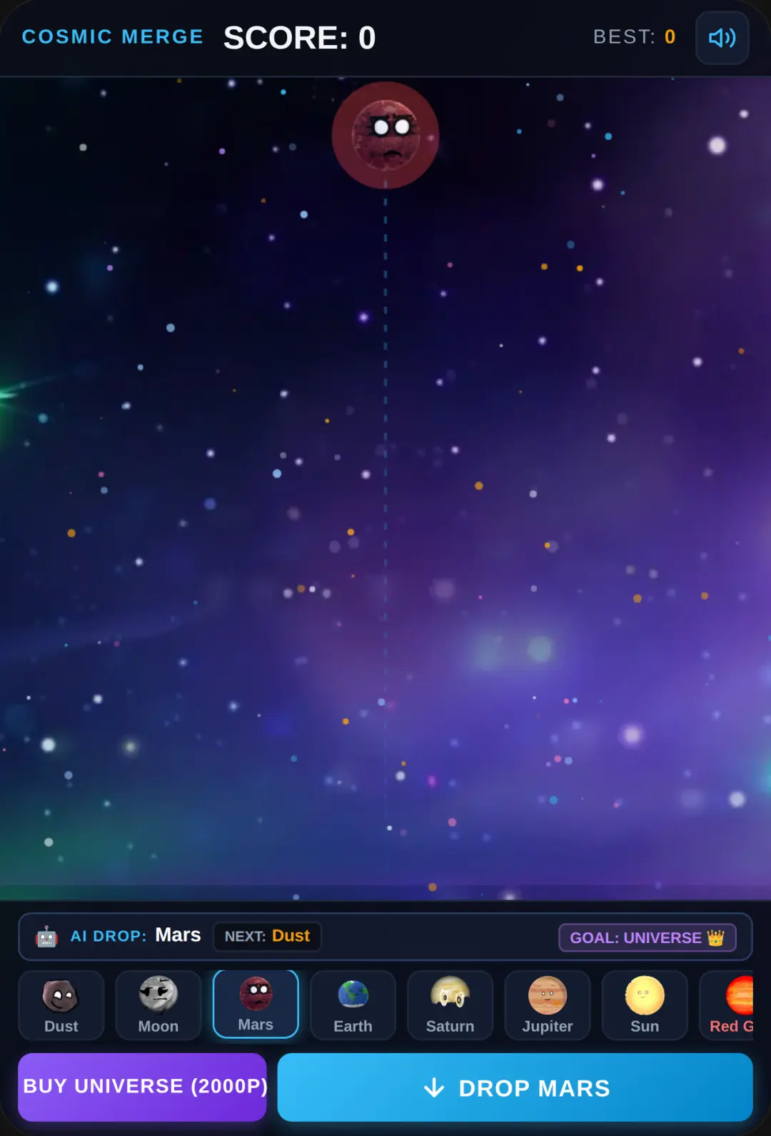 Cosmic Planet Merge - AI Challenge cover
