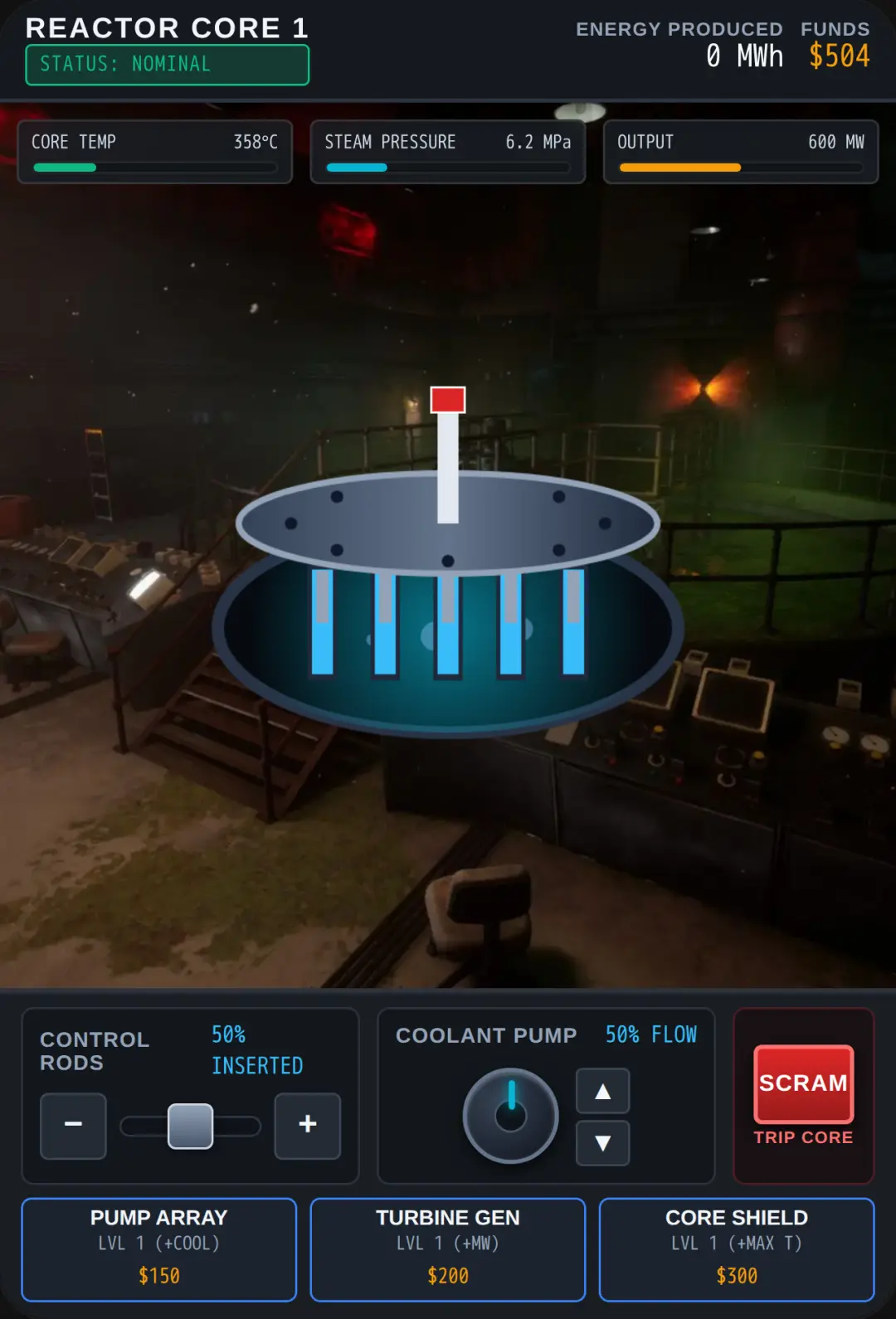 I tried but this is the new update new reactor core also the rod sticking out of it was removed because I thought it looked weird cover