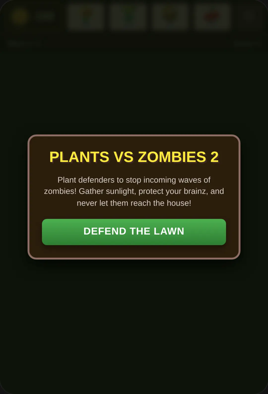 Plants vs. Zombies 2: Lawn Defense cover