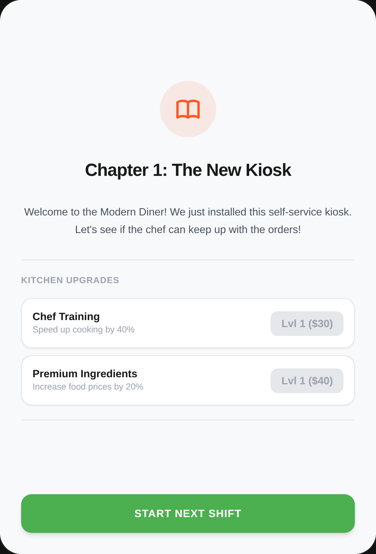 Minimalist Kiosk Diner cover
