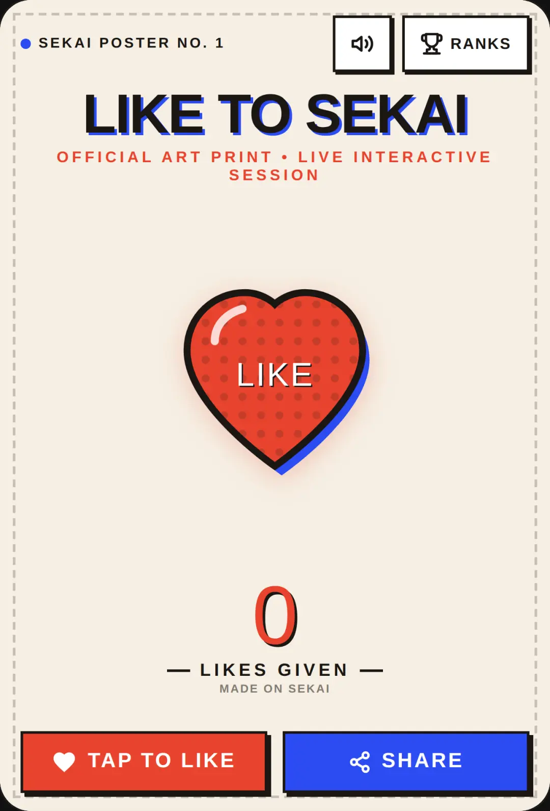 Like To Sekai - Live Poster cover