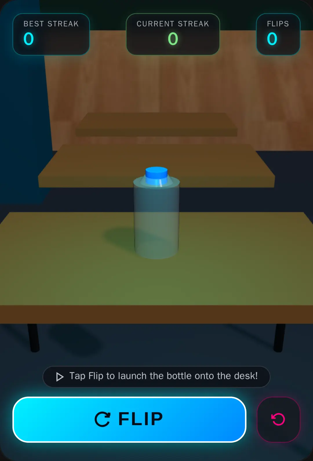Flip the bottle in school cover