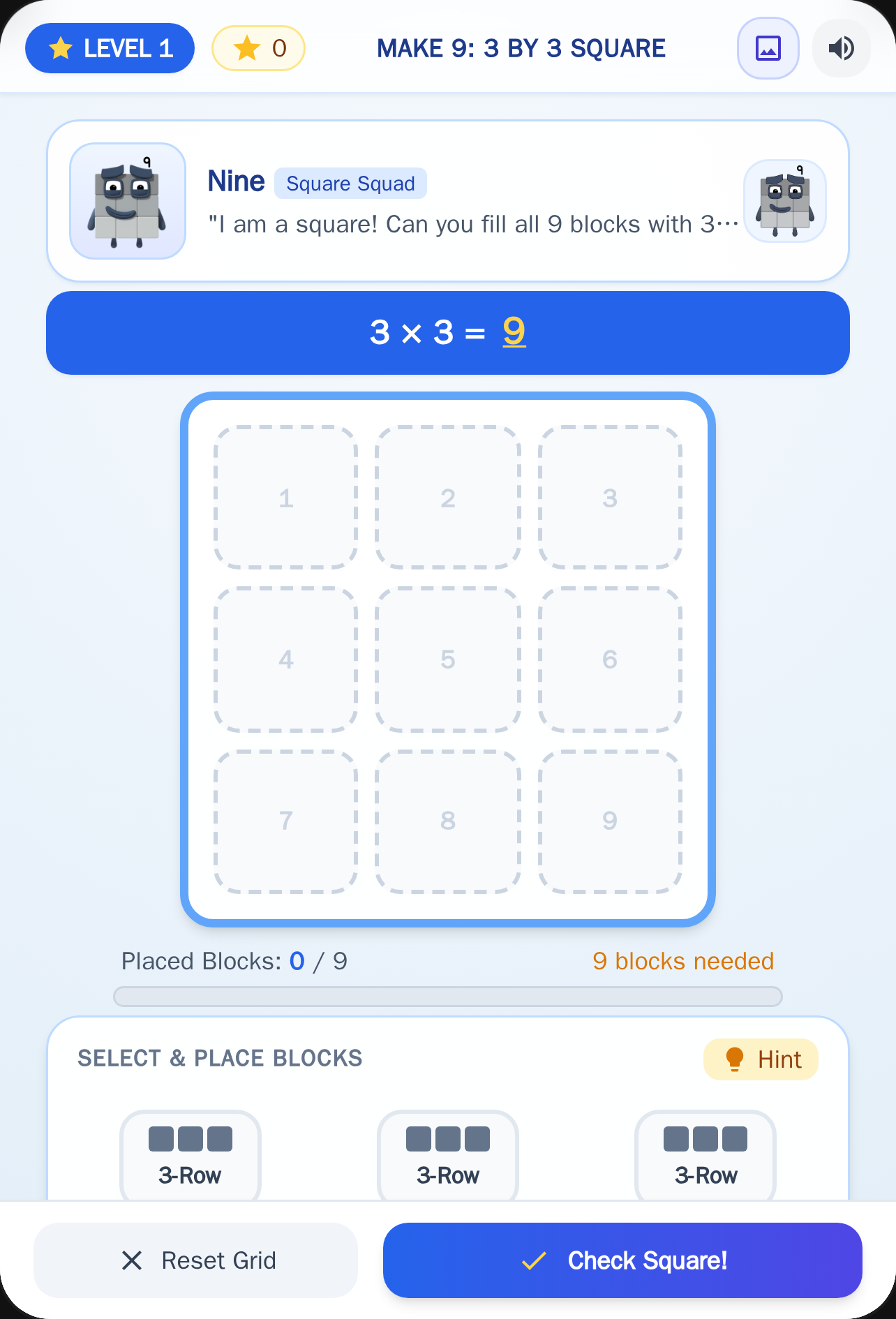 Numberblock Nine - Square Math Adventure cover