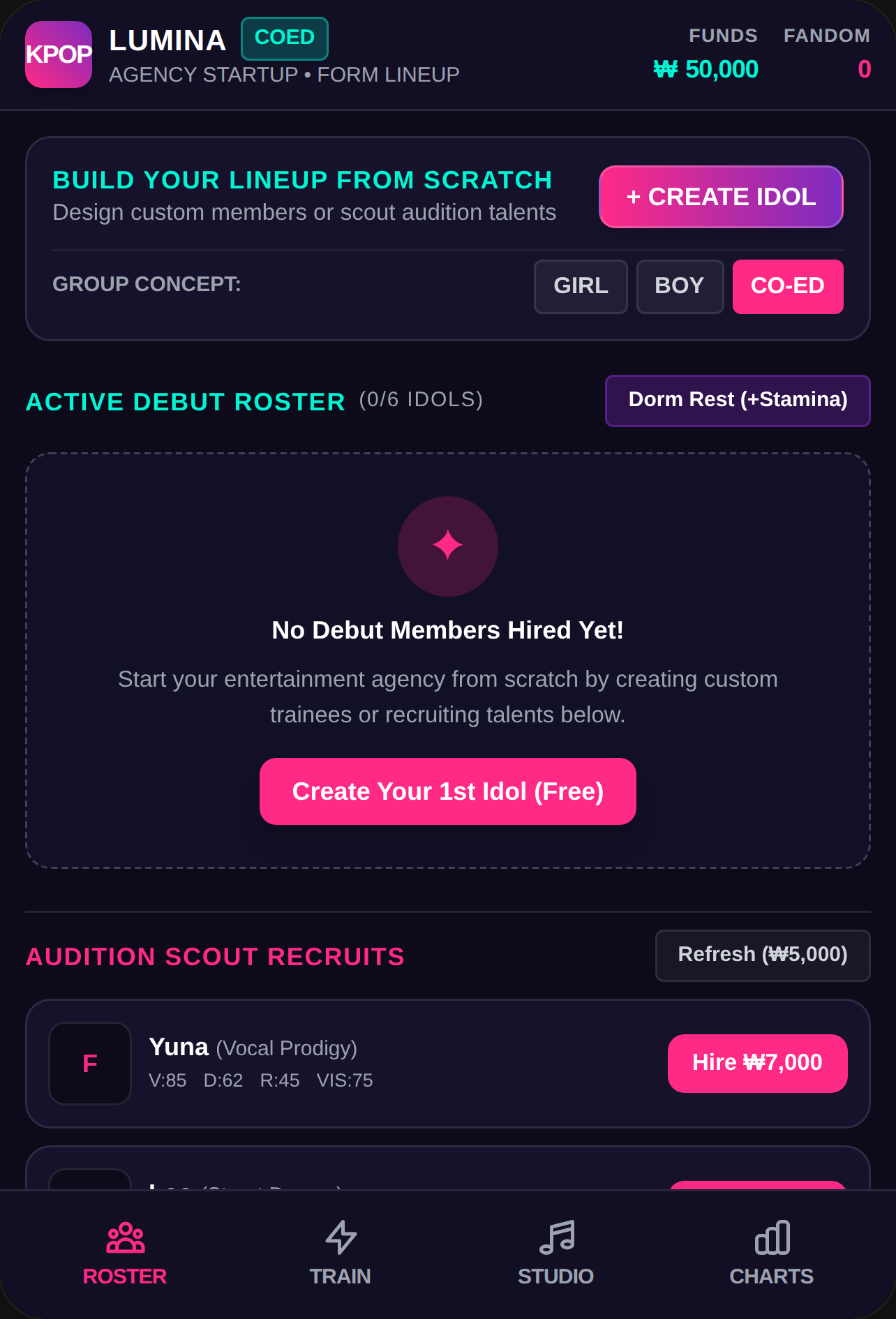 K-POP IDOL AGENCY SIM cover