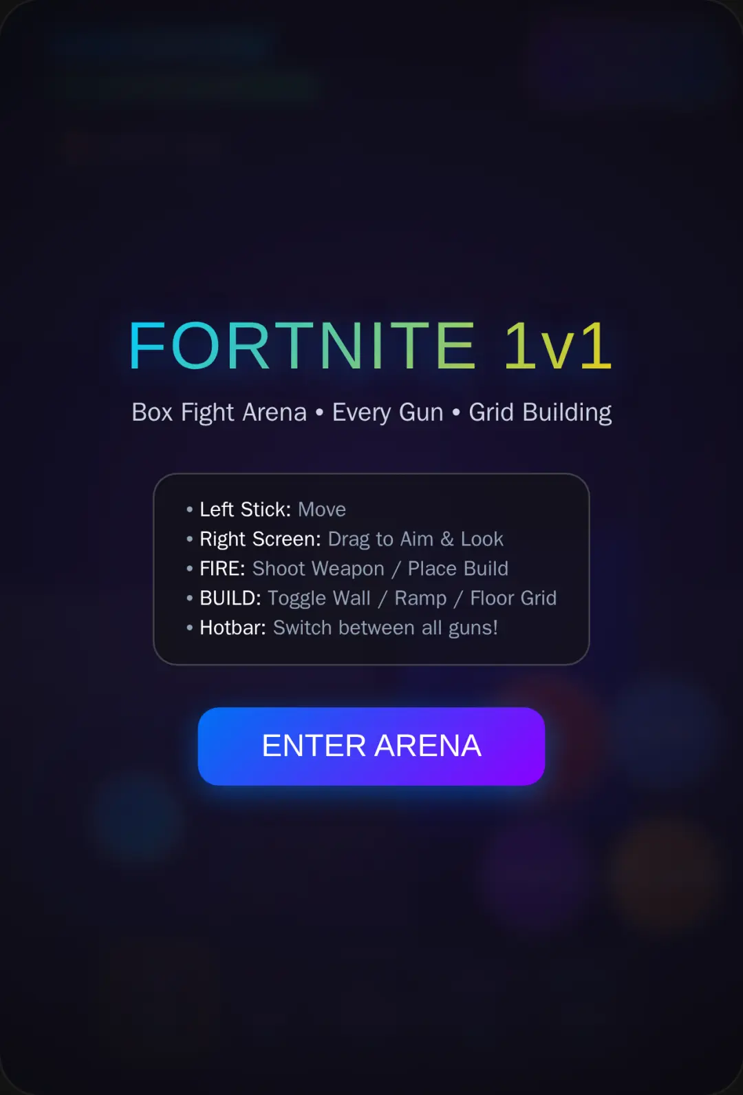 Fortnite 1v1 Arena - Every Gun & Building cover