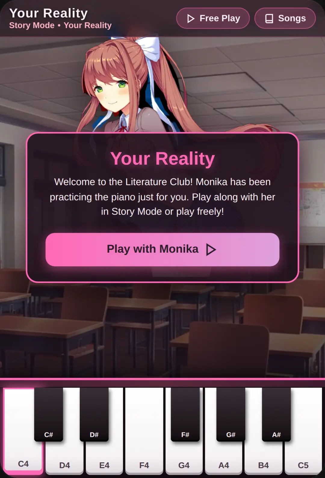 DDLC Monika Piano - Your Reality cover