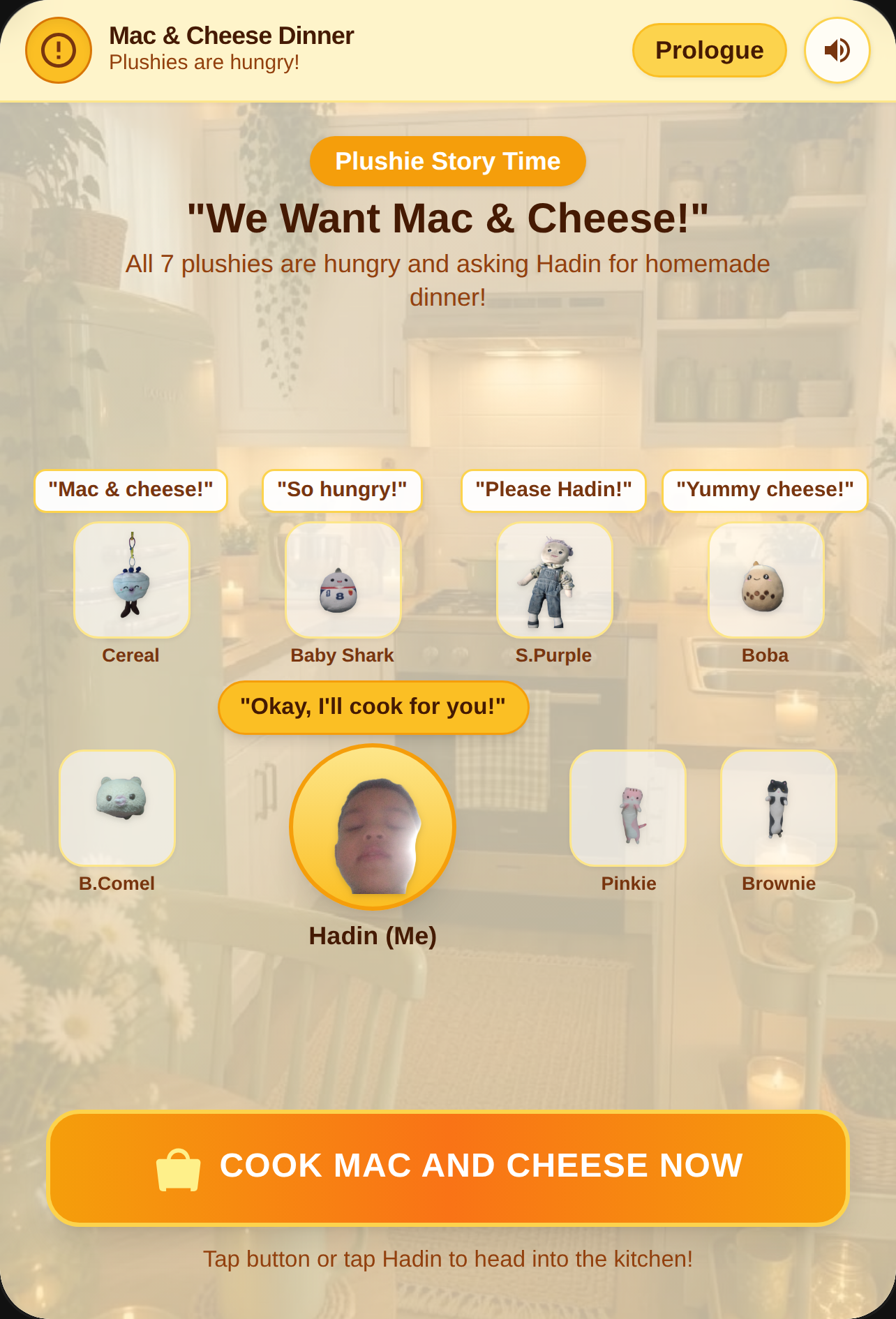 Hadin Mac and Cheese Plushie Dinner cover