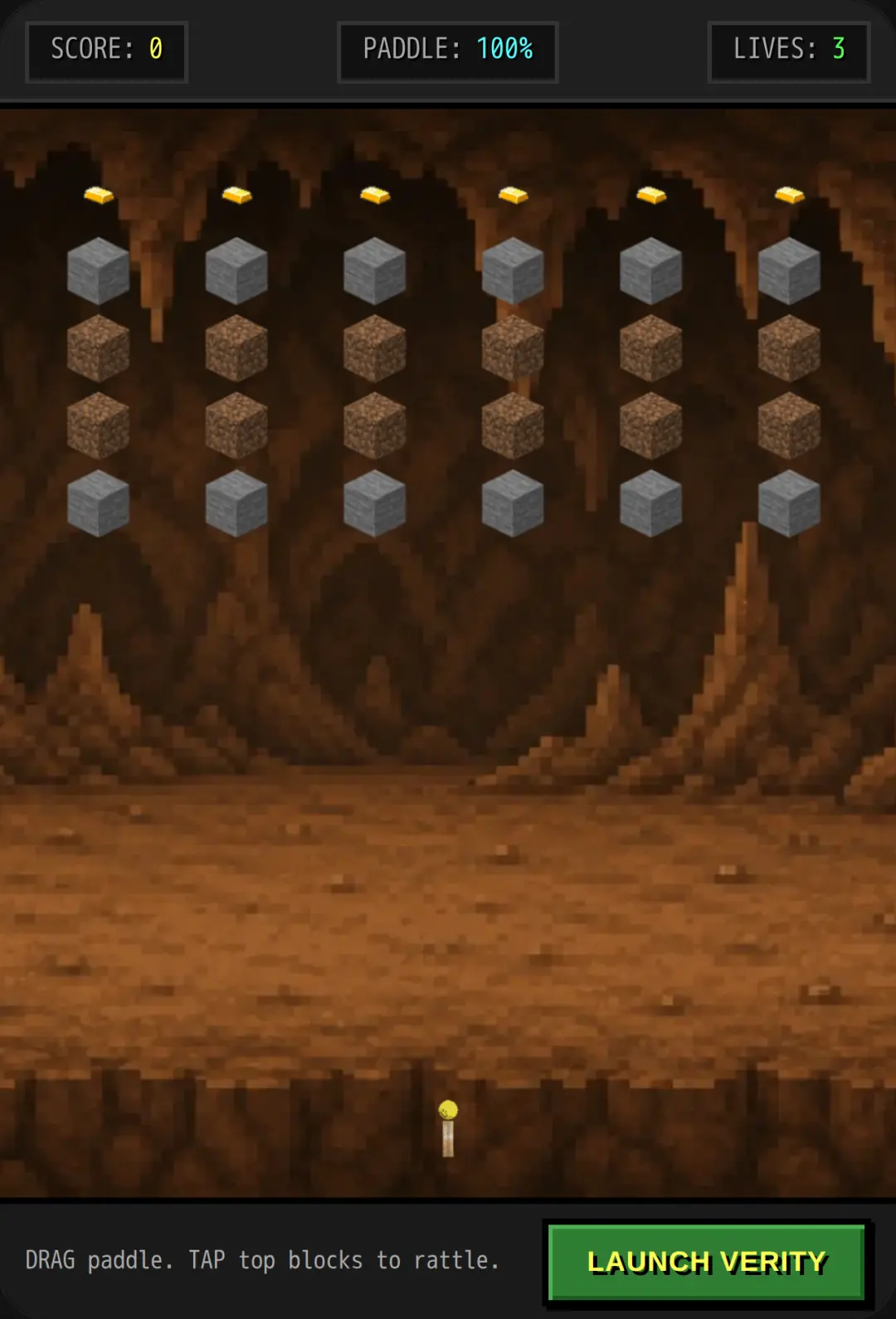 Minecraft Verity Brick Breaker cover