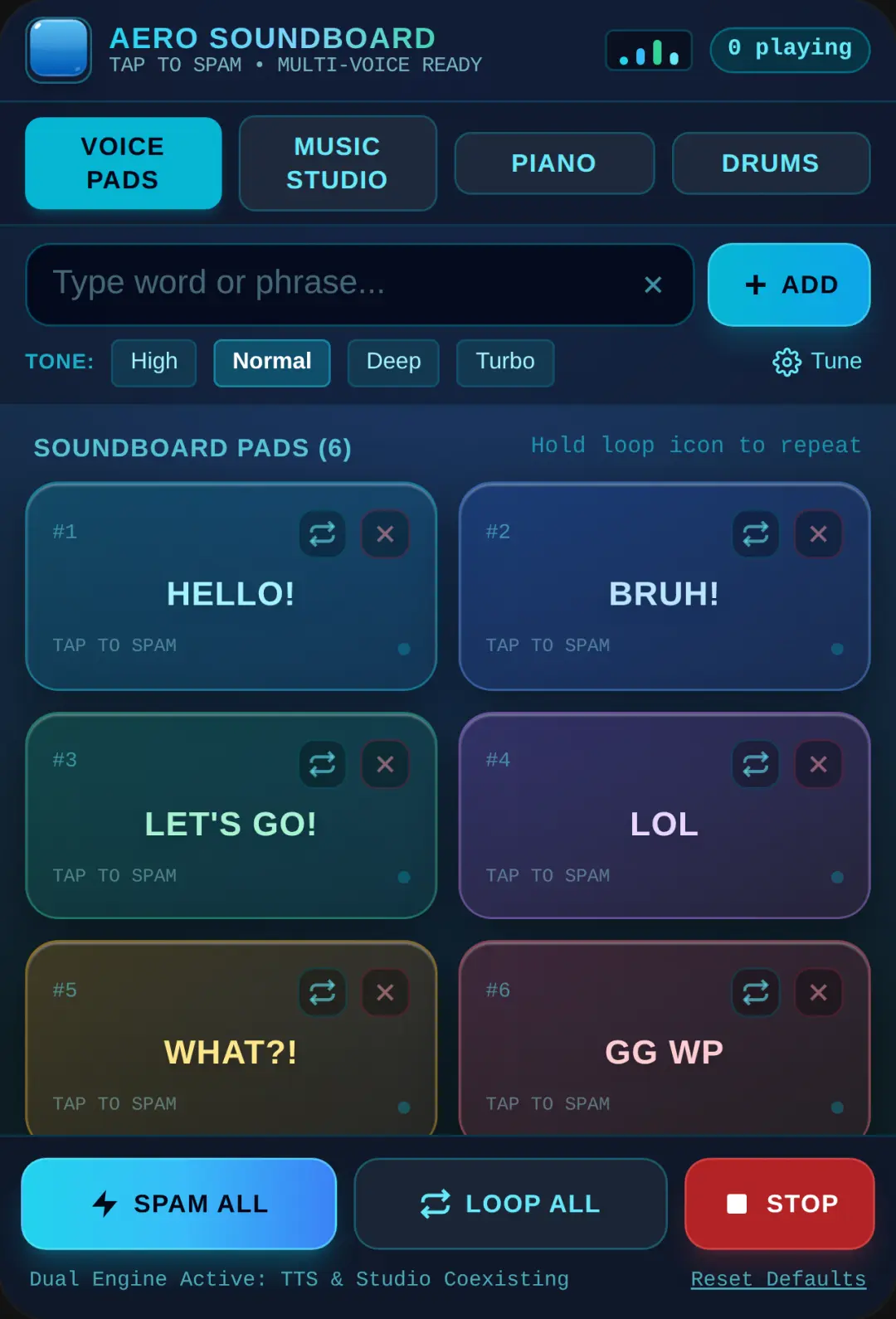 Aero TTS Soundboard cover