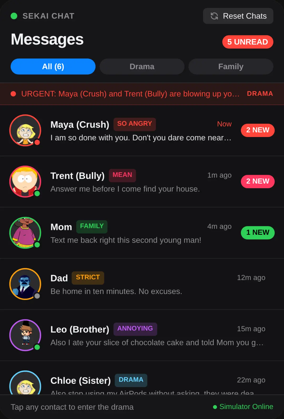 Fake Chat Simulator - Family and Drama cover