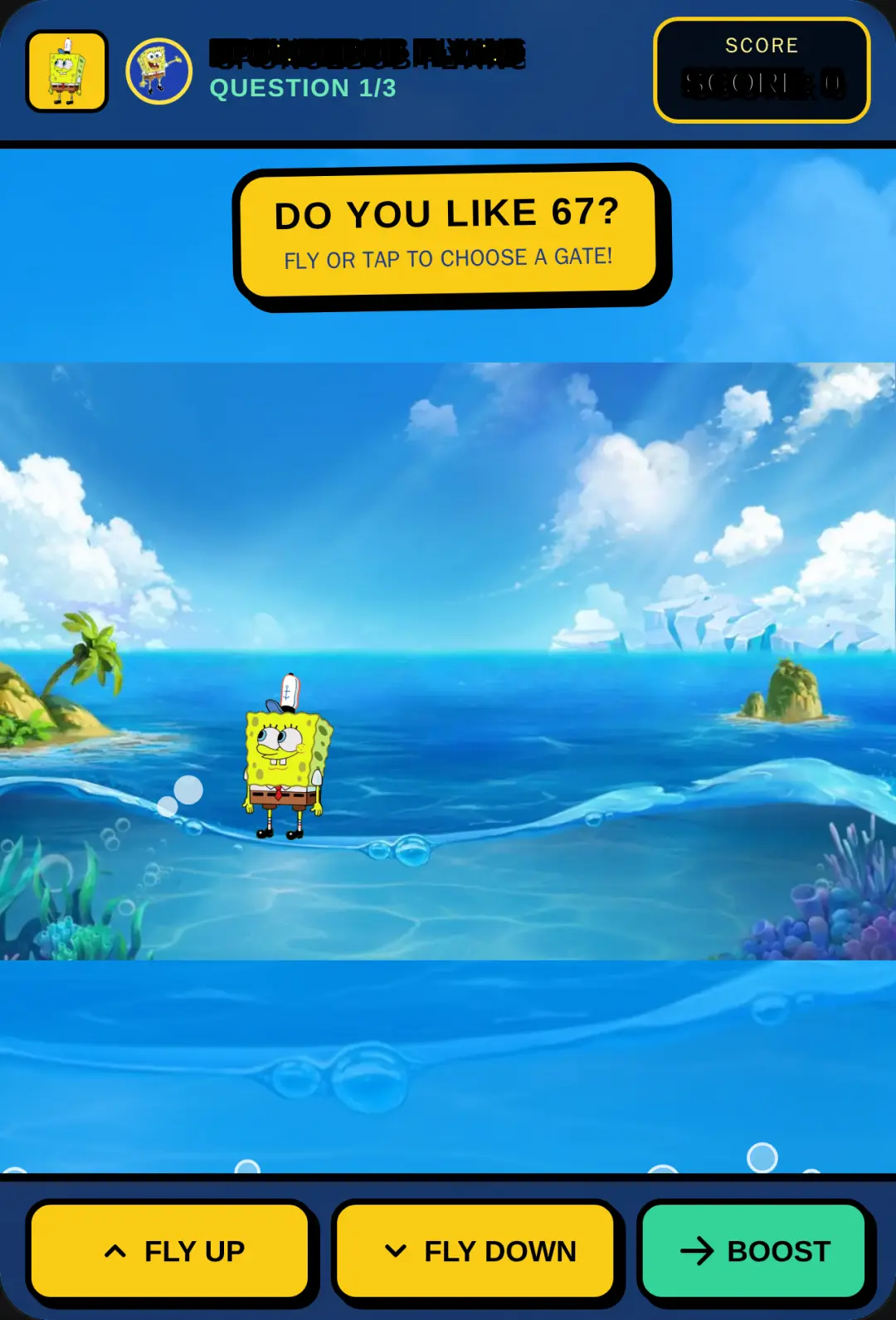 SpongeBob Flying the Power of 67 cover