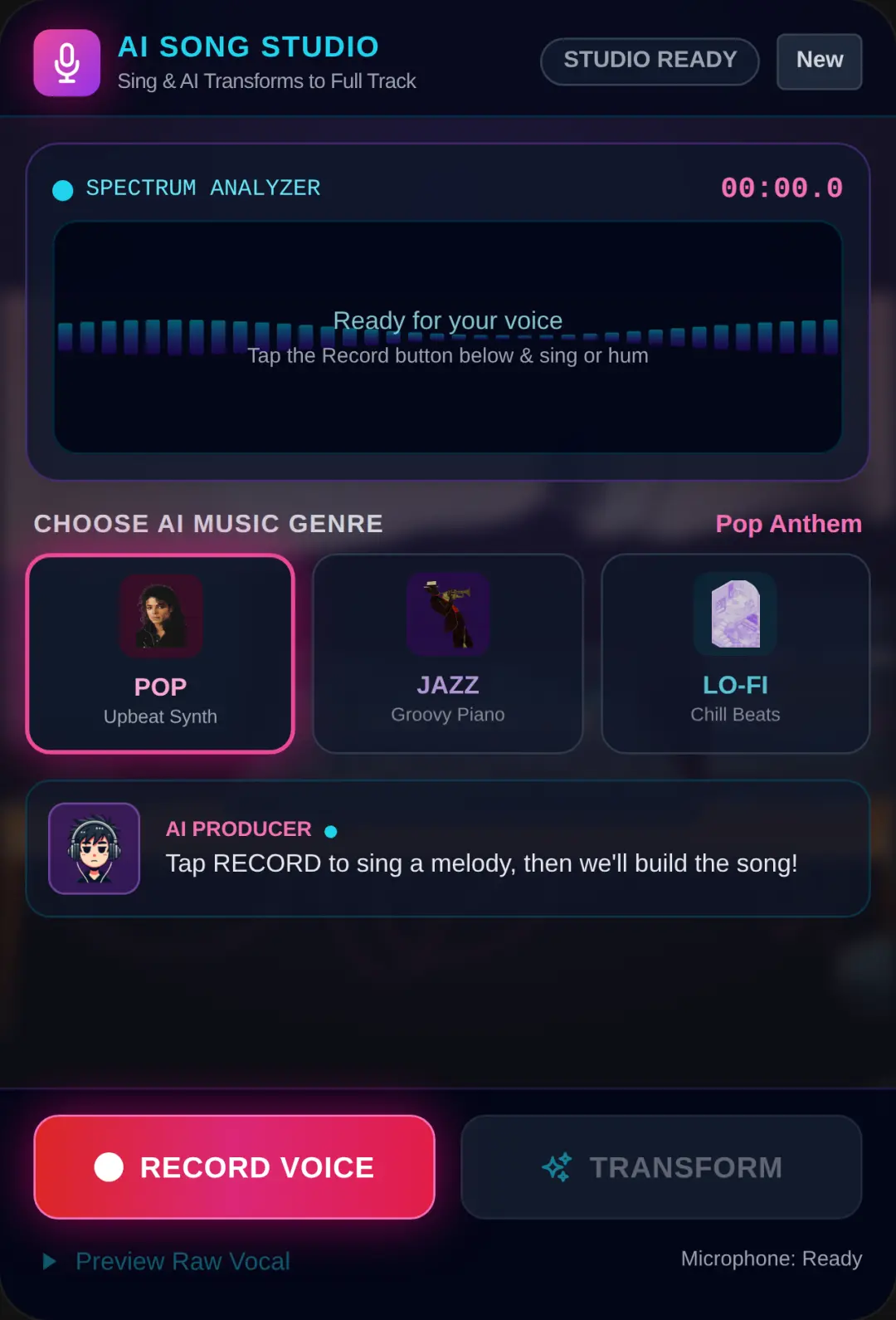 AI Vocal Song Studio cover