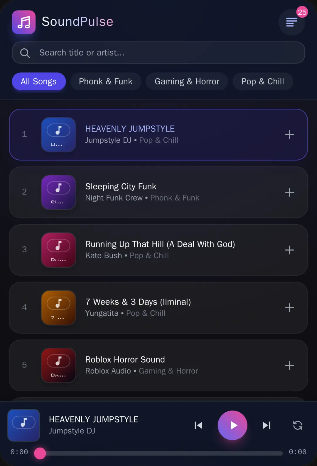 Sleek Music Player cover