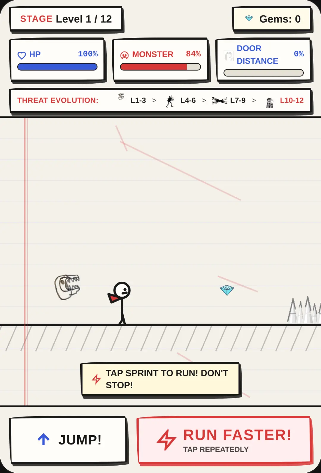 Doodle Monster Run. RUN FOR YOUR LIFEEEEEE cover