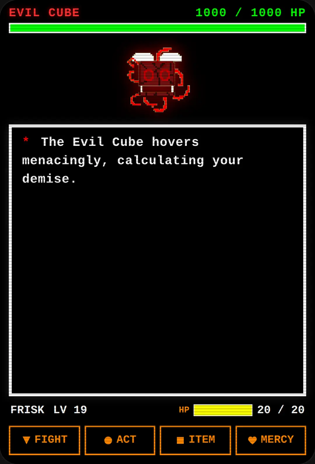 Undertale.. THE EVIL CUBE! cover