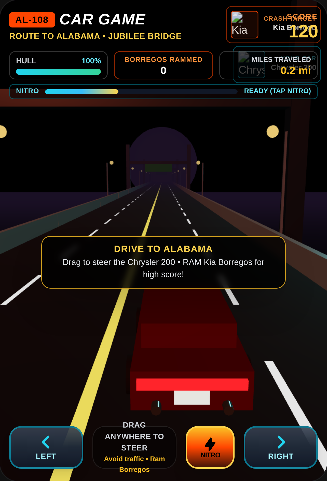 car game - Chrysler 200 Alabama Road Trip cover