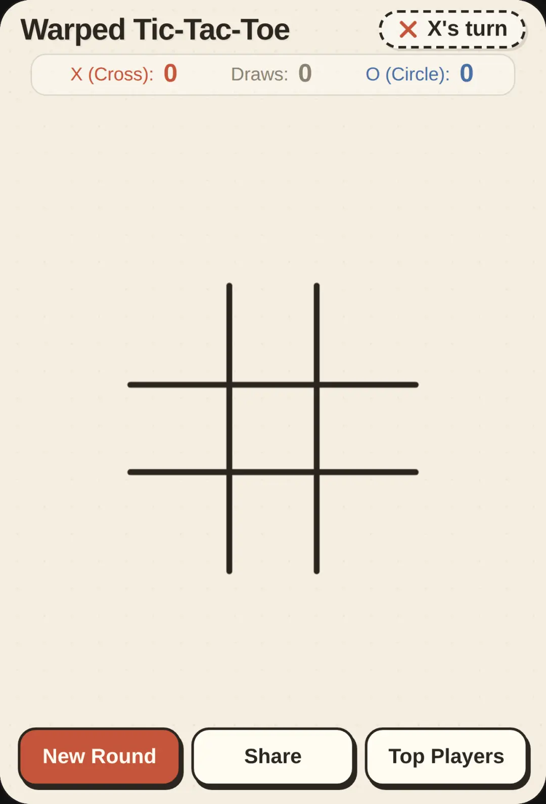 Warped Tic-Tac-Toe cover