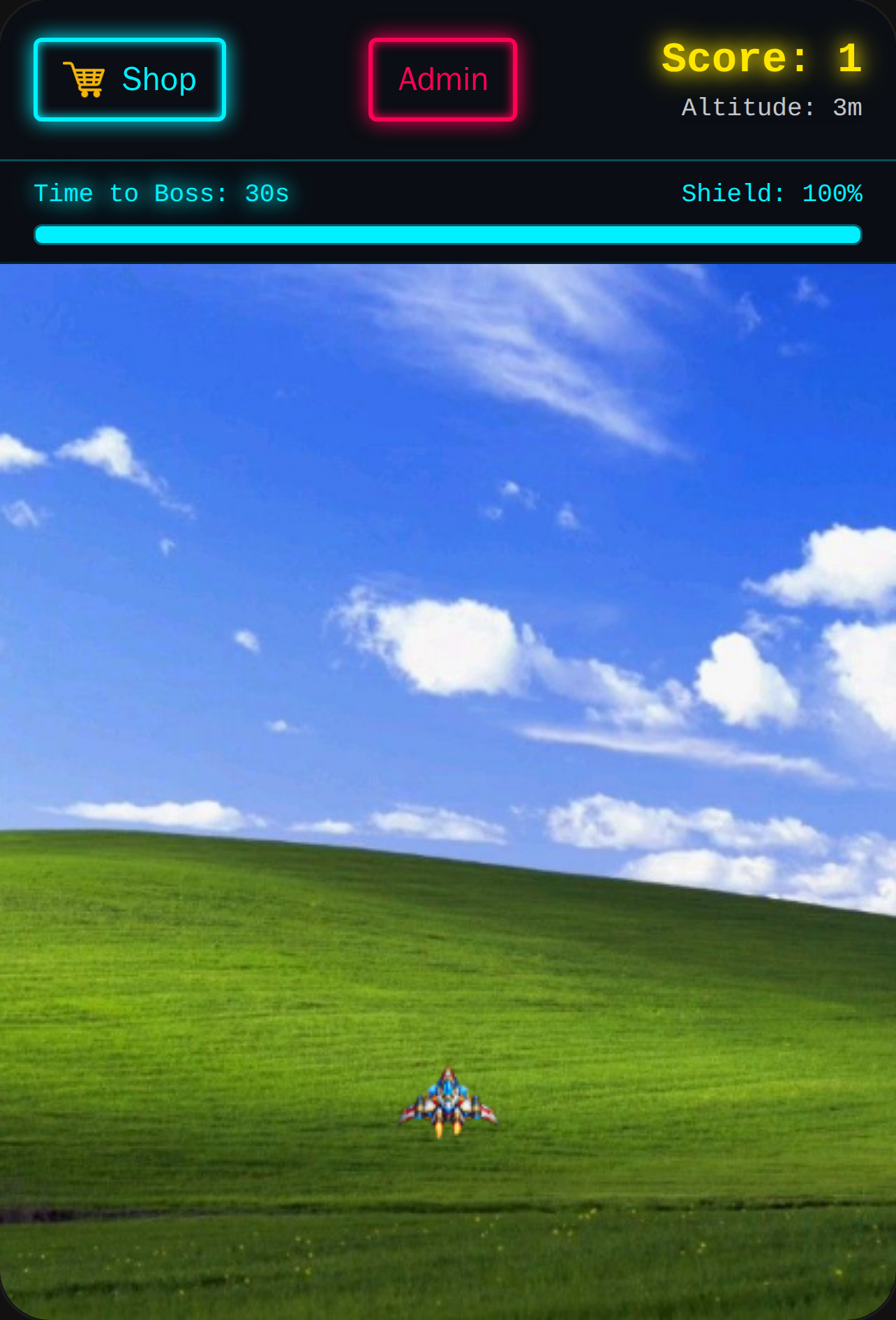 Neon Sky Flight get into admin it's a secret. You have to find a code anywhere. cover