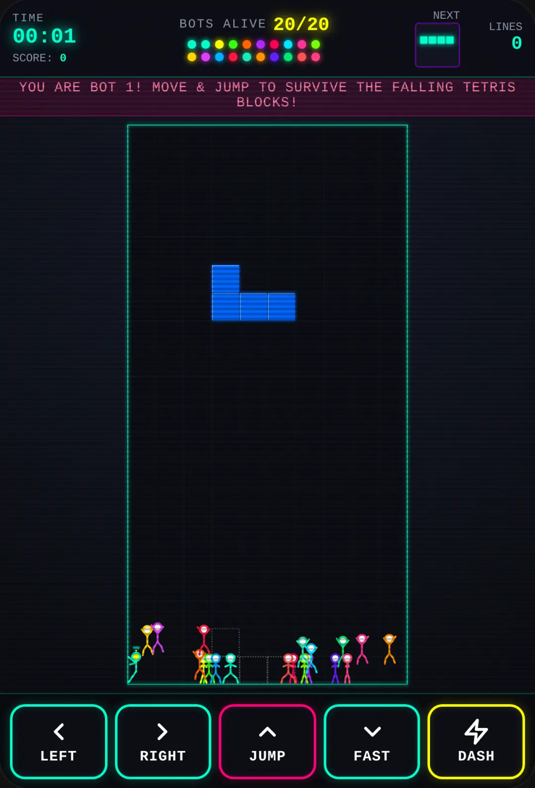 Tetris Stickman Survival