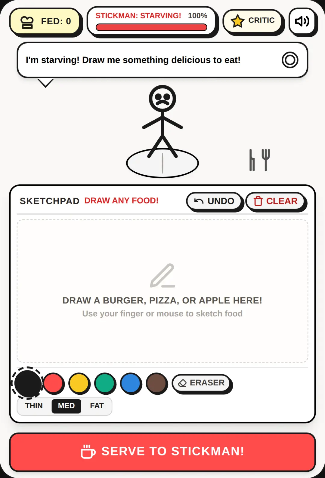 Feed the Hungry Stickman cover