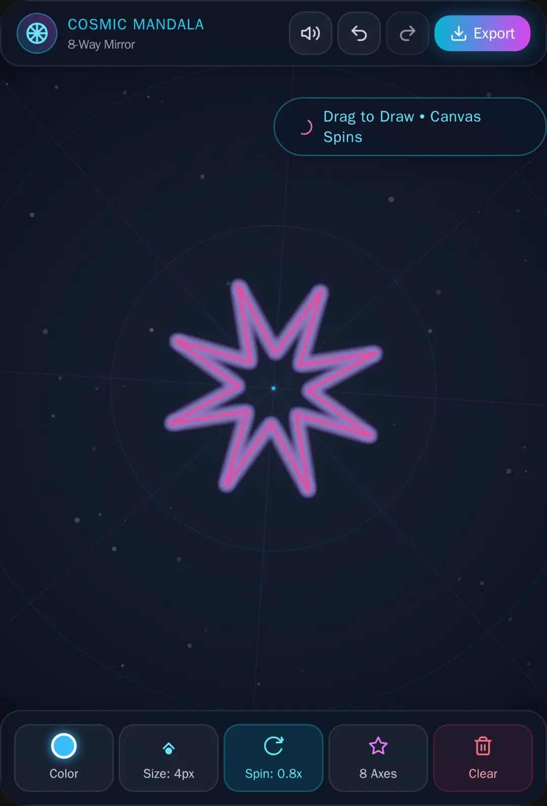Cosmic Mandala - Mirror Drawing and Spinner cover